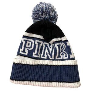 Victorias Secret Pink Nation Knit Beanie Hat Winter Skiing Outdoor Adventurecore